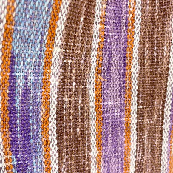PEGGY KONDO Vintage Hand Dyed & Woven Striped Tapestry Skirt Size M (estimated) - Picture 7 of 8